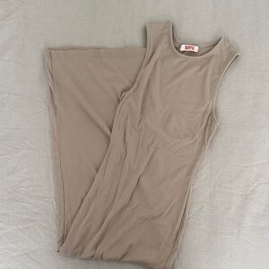 Bayse Sleeveless Beige Dress